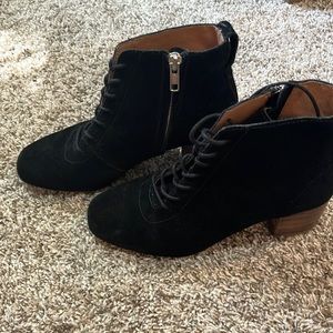 Madewell Black Suede Boots Size 6